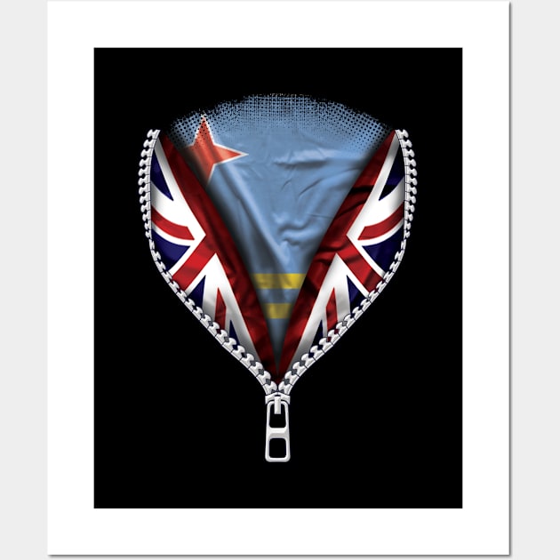 Aruban Flag  Aruba Flag zipped British Flag - Gift for Aruban From Aruba Wall Art by Country Flags